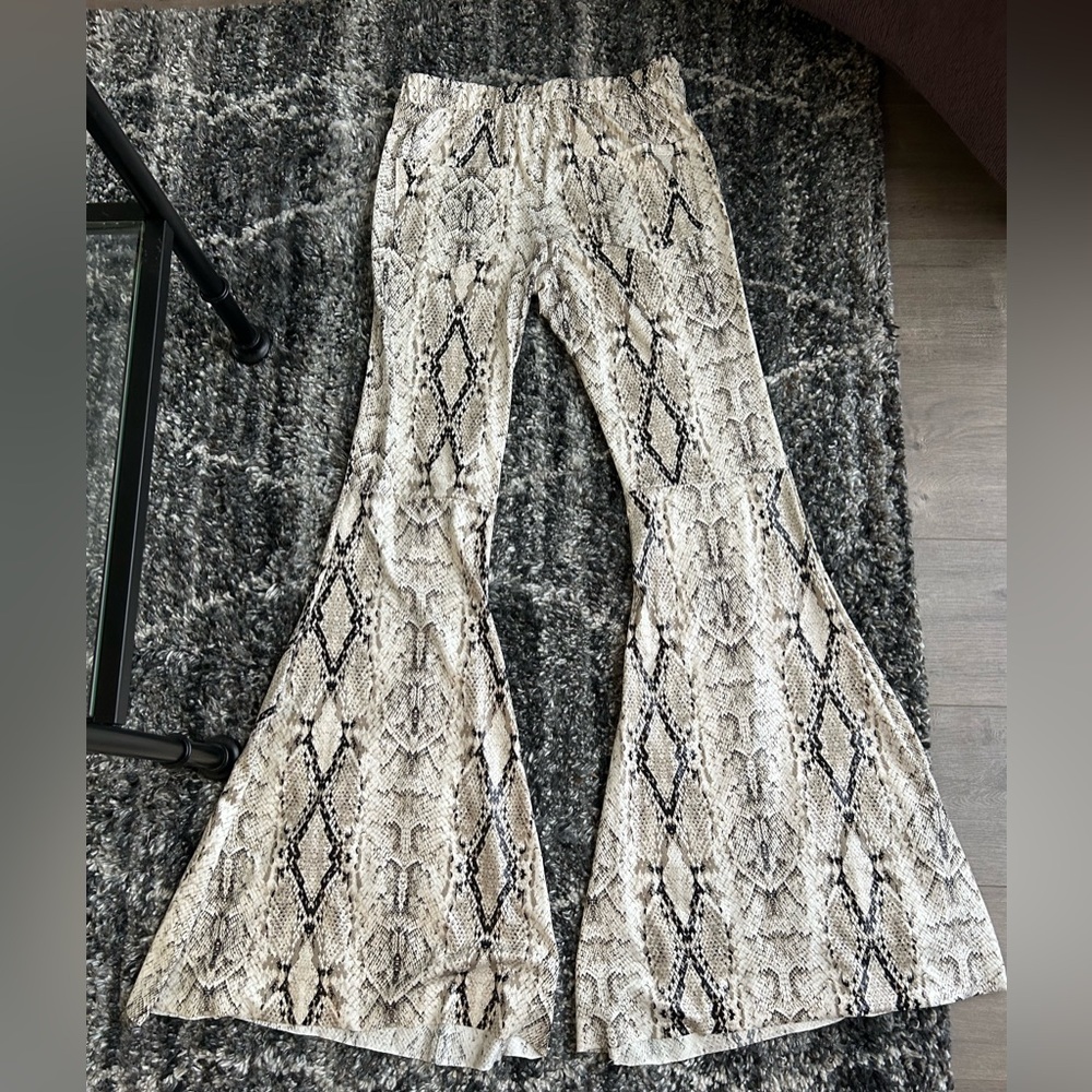 Saints and Hearts Snake Print faux leather pants